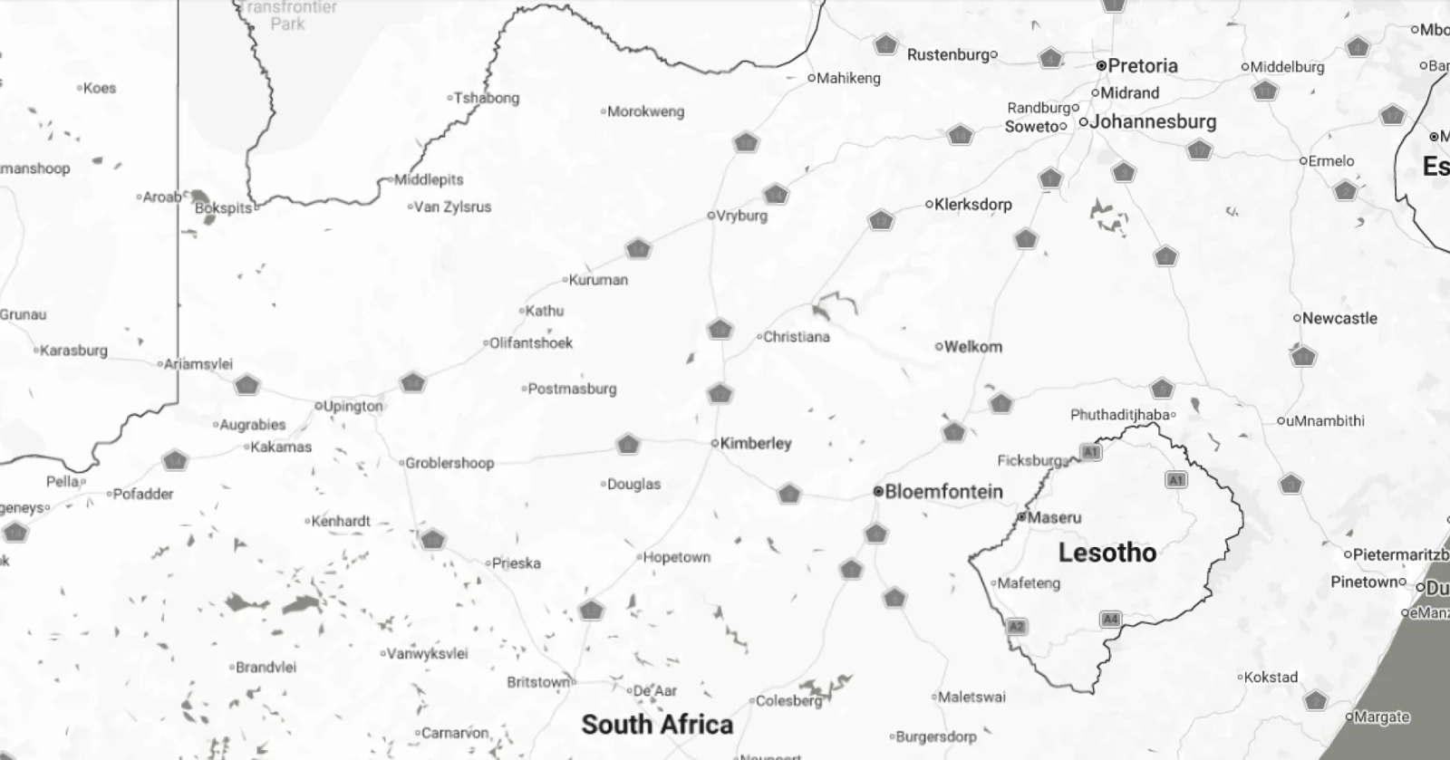 Map of South Africa